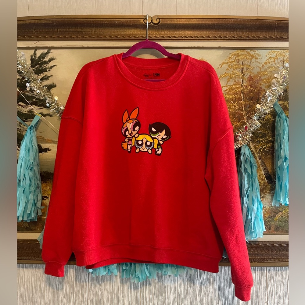 💛Powerpuff Girls Crewneck Sweatshirt. Cartoon Network. Size XL.